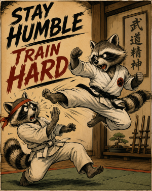 Stay Humble Train Hard - Martial Arts Artwork