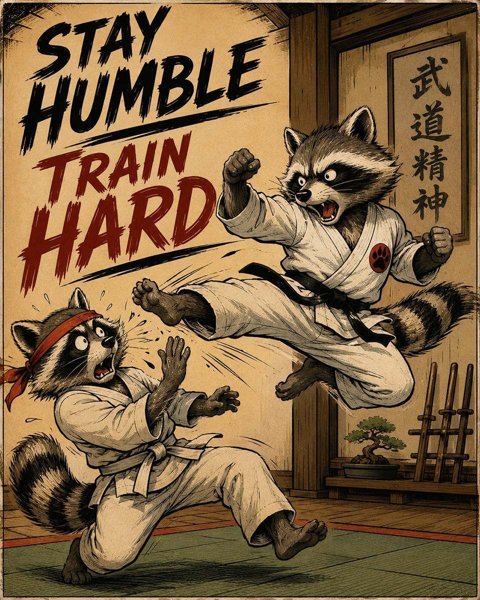 Stay Humble Train Hard - Martial Arts Artwork