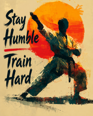 Stay Humble Train Hard - Sun - artial Arts Artwork