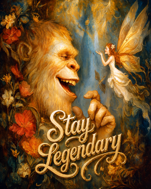Stay Legnedary - Fairy - Bigfoot Wall Art