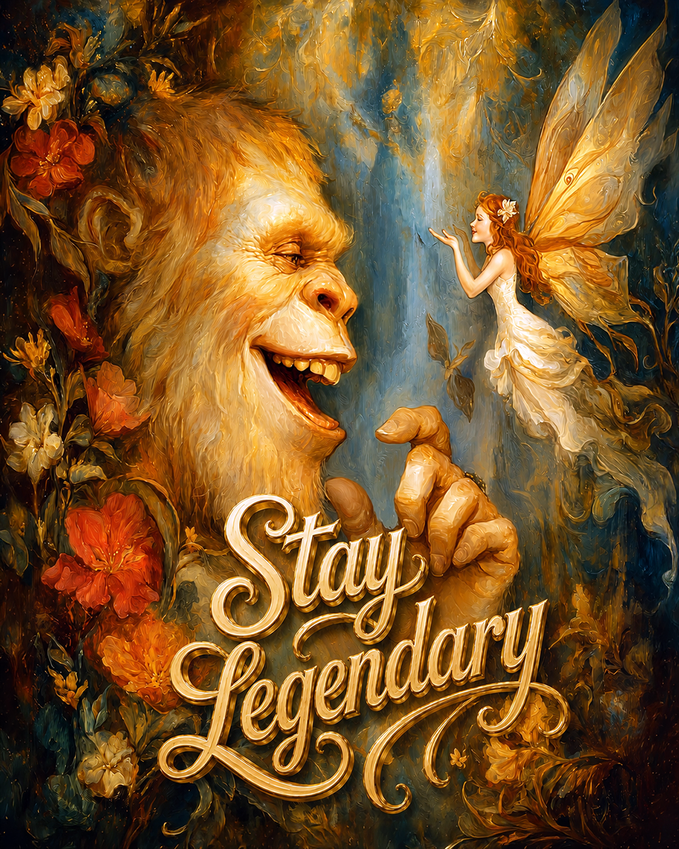 Stay Legnedary - Fairy - Bigfoot Wall Art