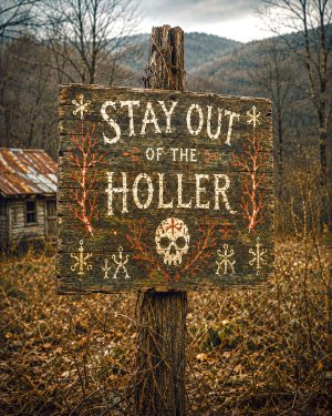 Stay Out of the Holler Sign - Folk Horror - Appalachian Gothic Art Print