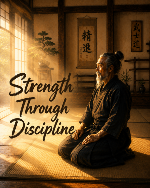 Strength Through Discipline - Dojo - Martial Arts Artwork