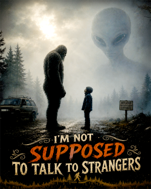 Talk to Strangers - Bigfoot Wall Art