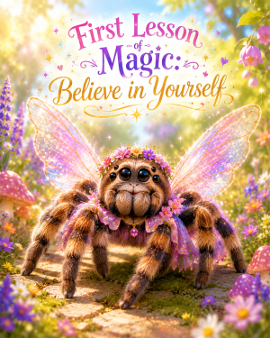 Tarantula Fairy - Believe in Yourself - Animal Fairies - Children's Fantasy Artwork