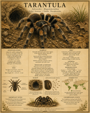 Tarantula - Vintage Wildlife Art - Antique Nature Illustration