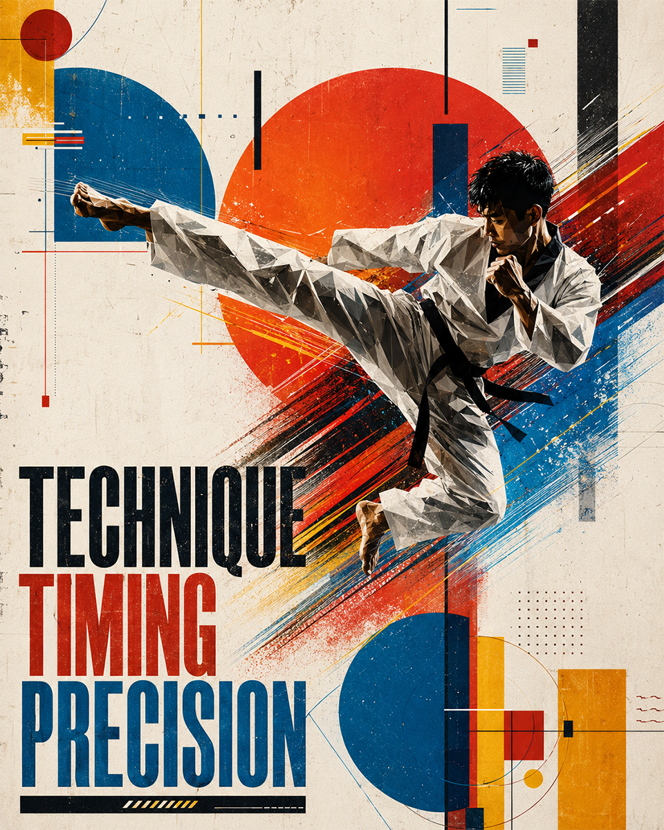 Technique Timing Precision - Martial Arts Artwork