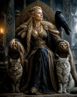 The Goddess of Love Beauty & War - Freyja the Norse Goddess Art Print