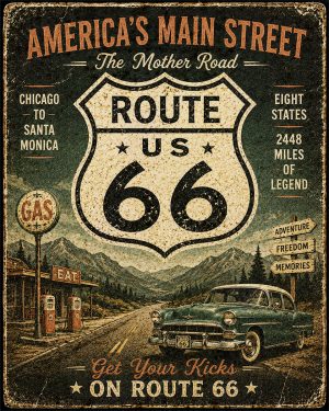 The Mother Road - Route 66 Parody Poster
