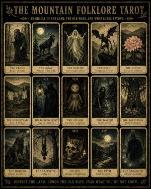 The Mountain Folklore Tarot - Folk Horror - Appalachian Gothic Art Print