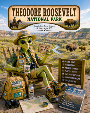 Theodore Roosevelt National Park Souvenir Art Print