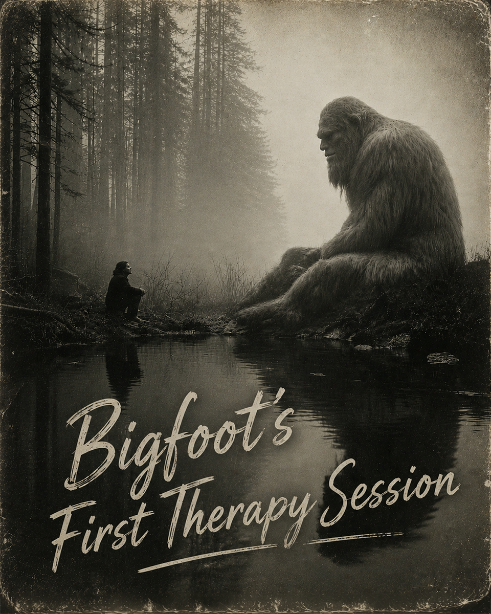 Therapy Session - Bigfoot Wall Art