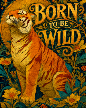 Tiger - Born to Be Wild - Wildlife Art Print