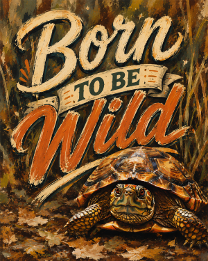 Tortoise - Born to Be Wild - Wildlife Art Print