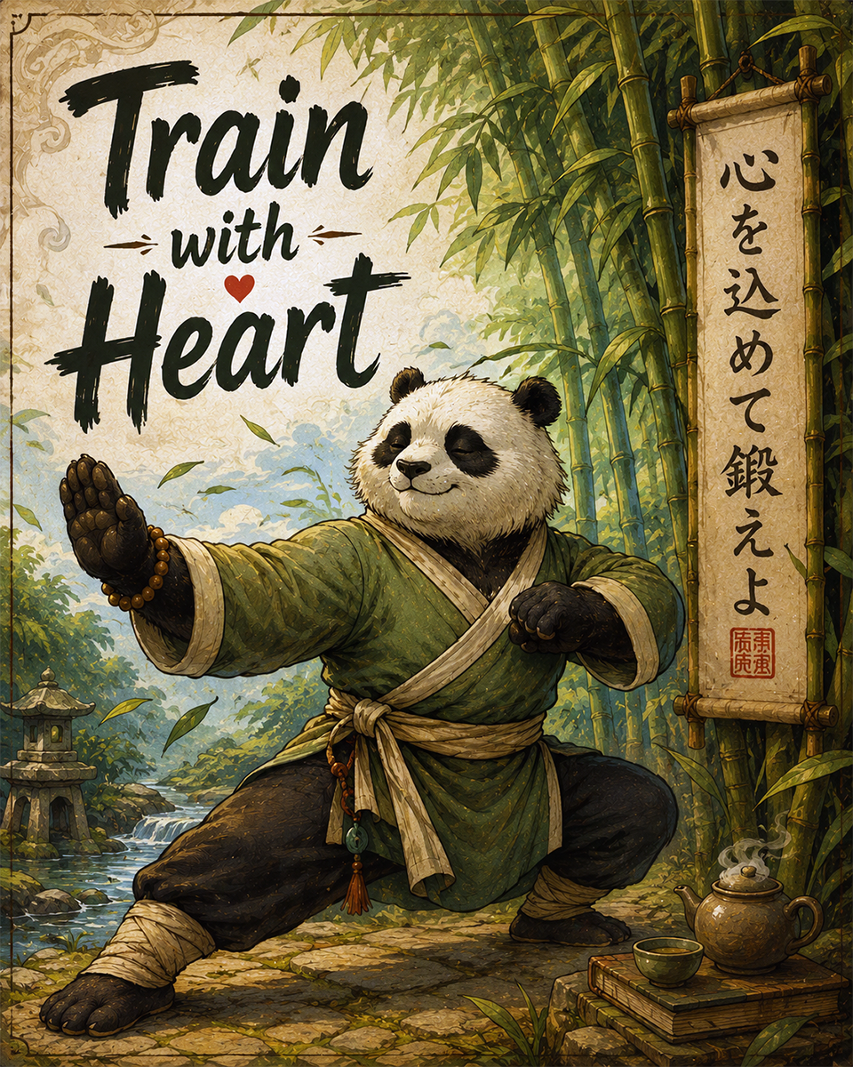 Train with Heart - Martial Arts Artwork