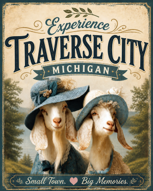 Traverse City Michigan - Goat Sisters Agri-Tourism Art Print