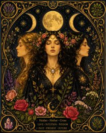 Triple Moon Goddess - Wiccan and Pagan Artwork