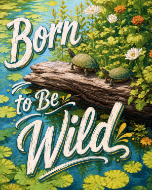 Turtles - Born to Be Wild - Wildlife Art Print