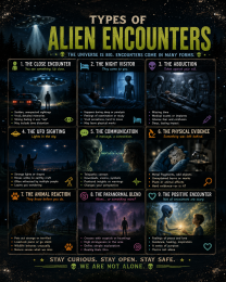 Types of Alien Encounters Chart Art Print