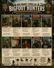 Types of Bigfoot Hunters Chart Art Print