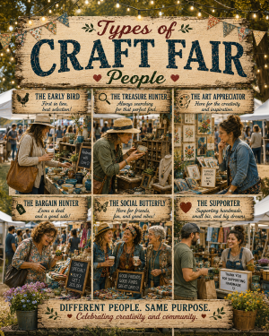 Types of Craft Fair People Chart Art Print