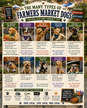 Types of Farmers Market Dogs Chart Art Print