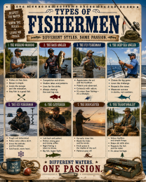 Types of Fisherman Chart Art Print