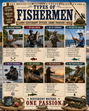 Types of Fisherman Chart Art Print