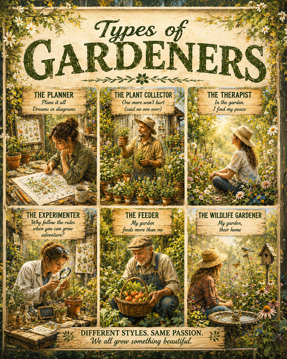 Types of Gardeners Chart Art Print
