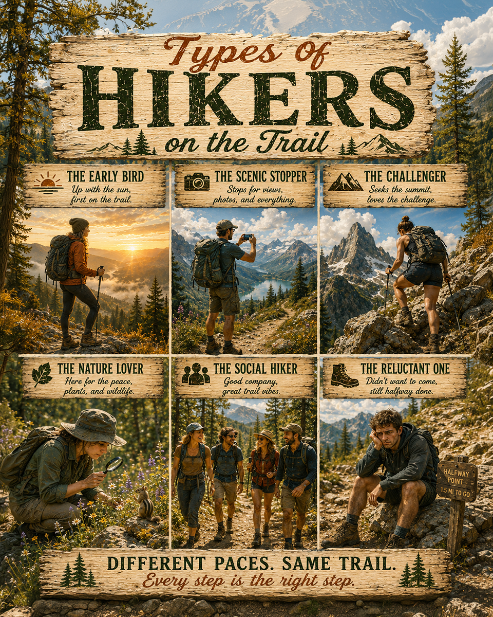 Types of Hikers Chart Art Print