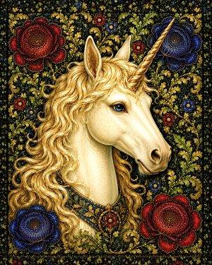 Unicorn - Art Nouveau Fantasy Artwork