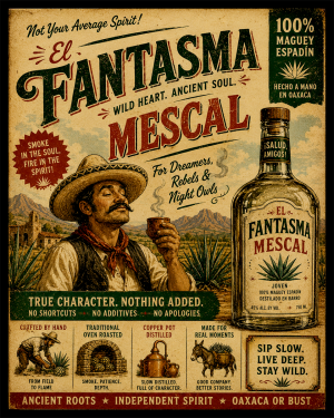 Vintage Advertising Parody Mescal Ad