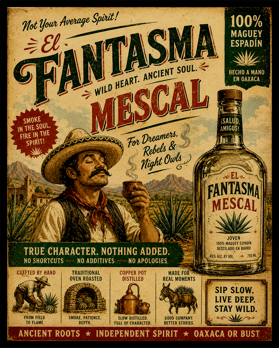 Vintage Advertising Parody Mescal Ad