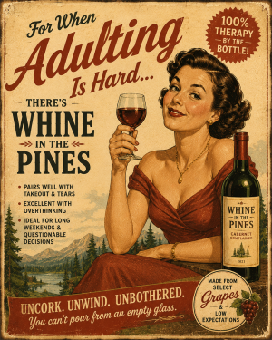 Vintage Advertising Parody Wine Ad