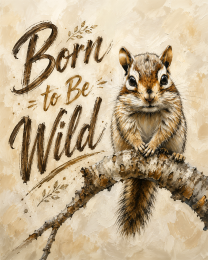 Vintage Chipmunk - Wildlife Art Print