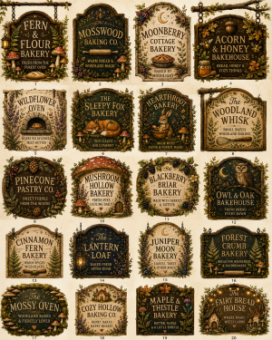 Vintage Style Bakery Signs - Cottagecore Art Prints