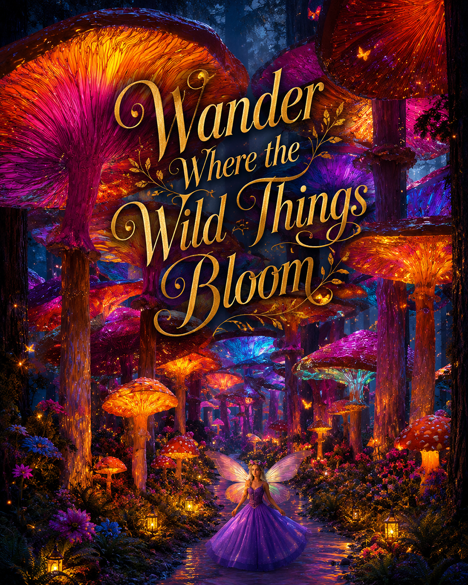 Wander Where the Wild Things Bloom - Fairy Wall Art