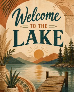 Welcome to the Lake - BOHO -  Lake Life Art Print