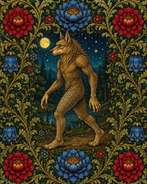 Werewolfr - Art Nouveau Cryptid Artwork