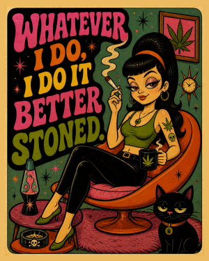 Whatever I Do Lowbrow - Marijuana Poster