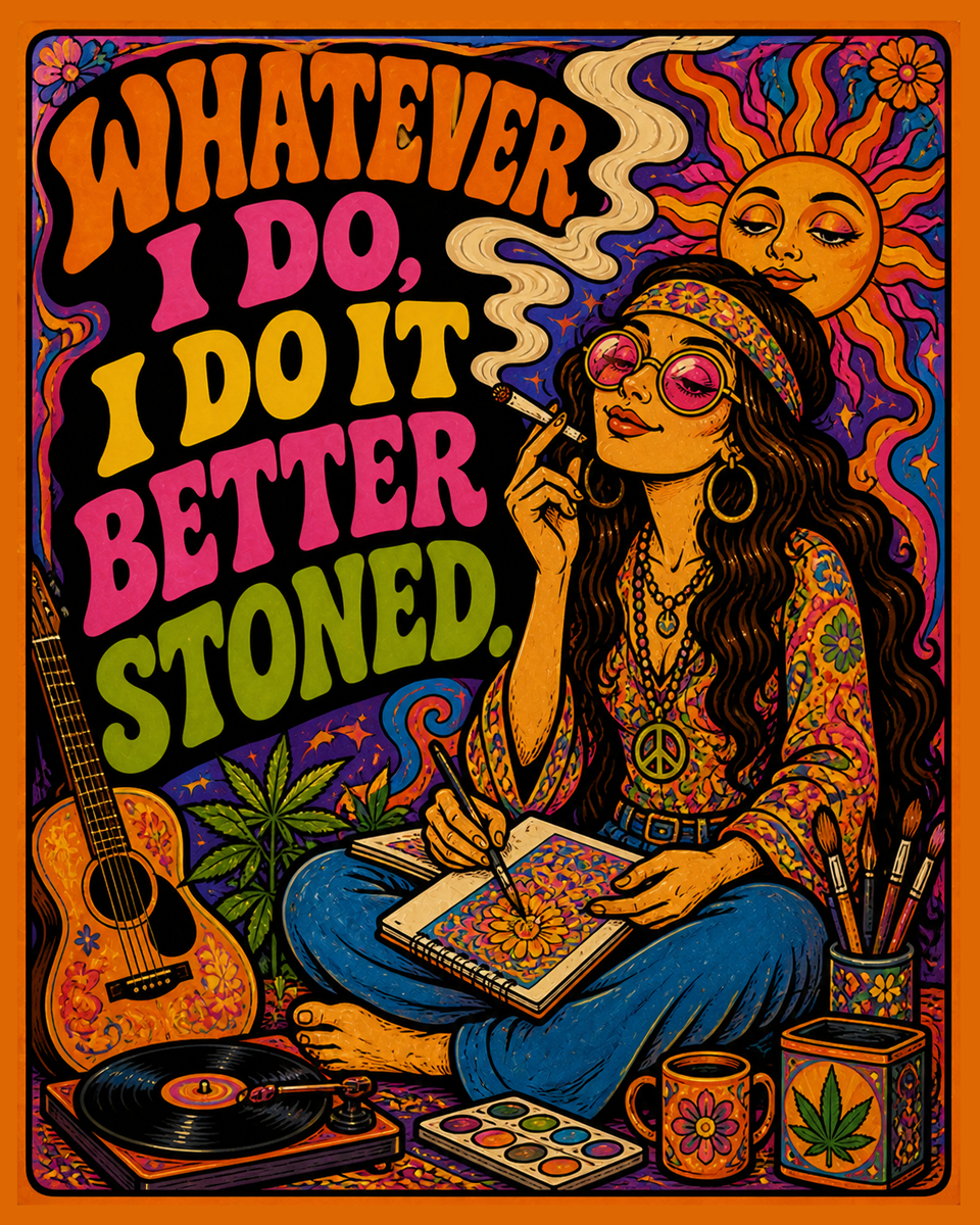 Whatever I Do Psychedelic - Marijuana Poster
