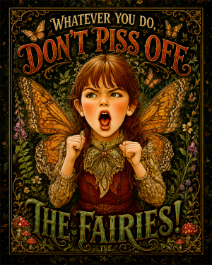 Whatever You Do Don't Piss Off the Fairies - Fairy Art Print
