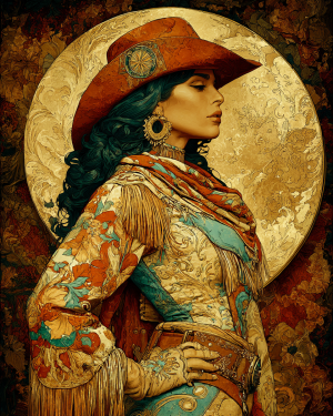 Wholesale Boho Cowgirl Juneau Art Print - Western Wall Art for Boutiques & Gift Shops.png