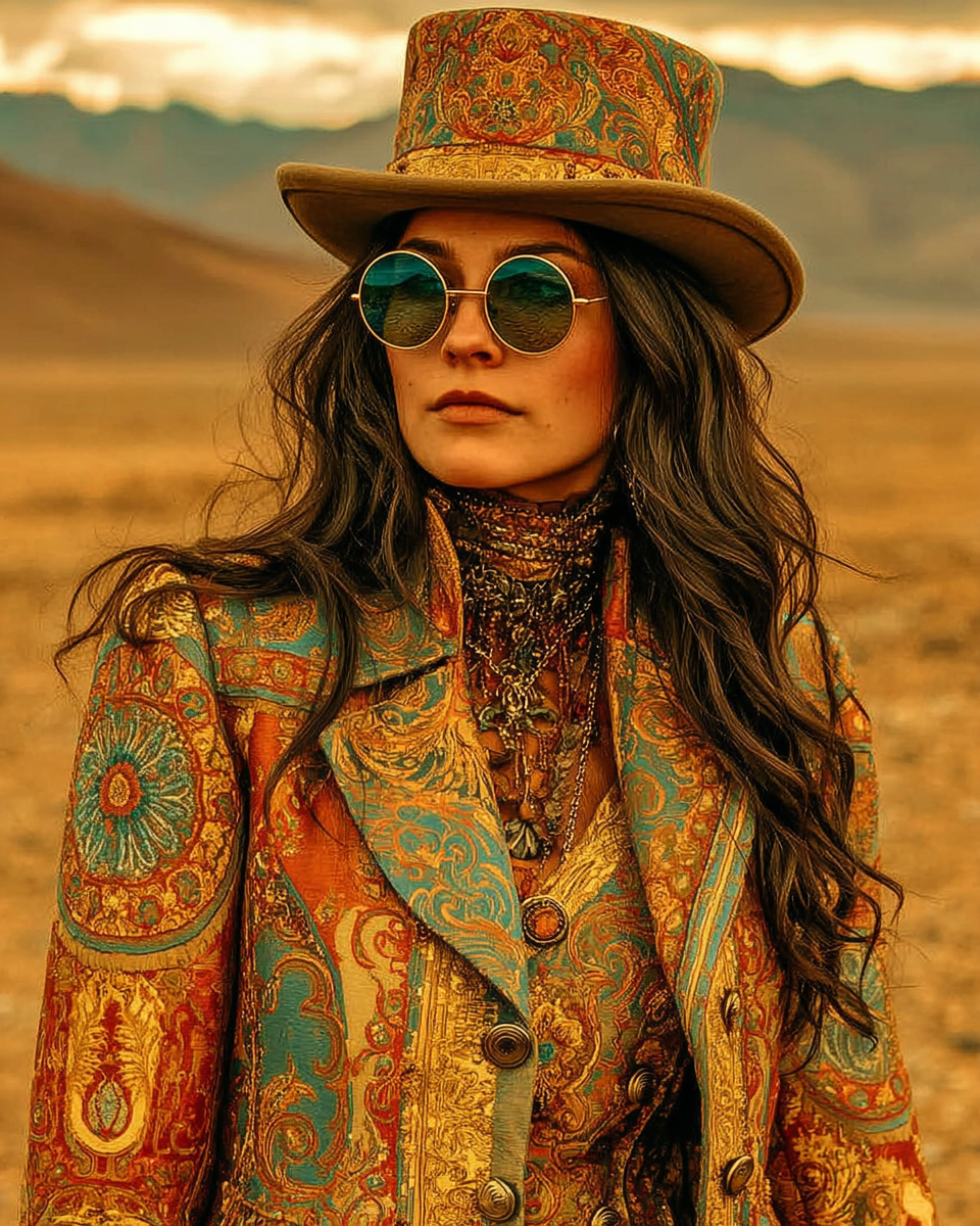 Wholesale Outlaw Cowgirl Mabel Matted Art Print - Retail Ready Western Wall Art.png