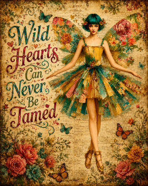 Wild Hearts Can Never Be Tamed - Fairy Wall Art