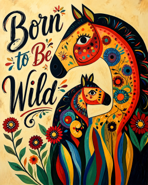 Wild Horses - Born to Be Wild - Wildlife Art Print