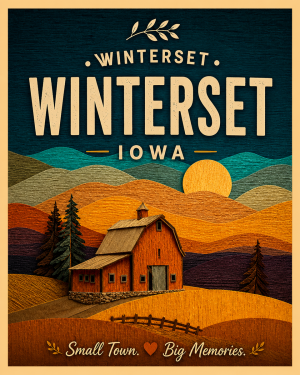 Winterset Iowa - Red Barn Agri-Tourism Art Print