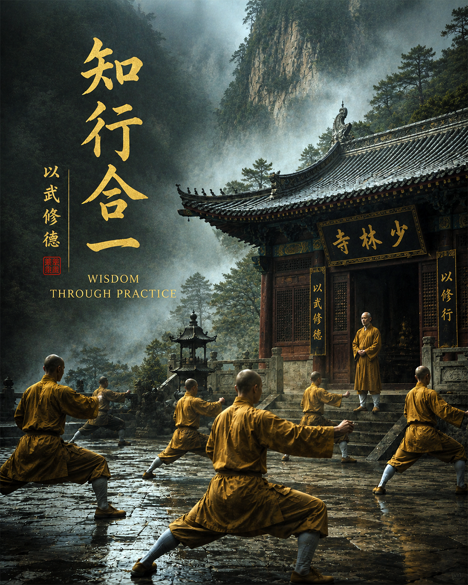 Wisdom Through Practice - Martial Arts Artwork