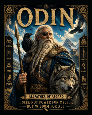 Wisdom for All - Norse Mythology Art Print