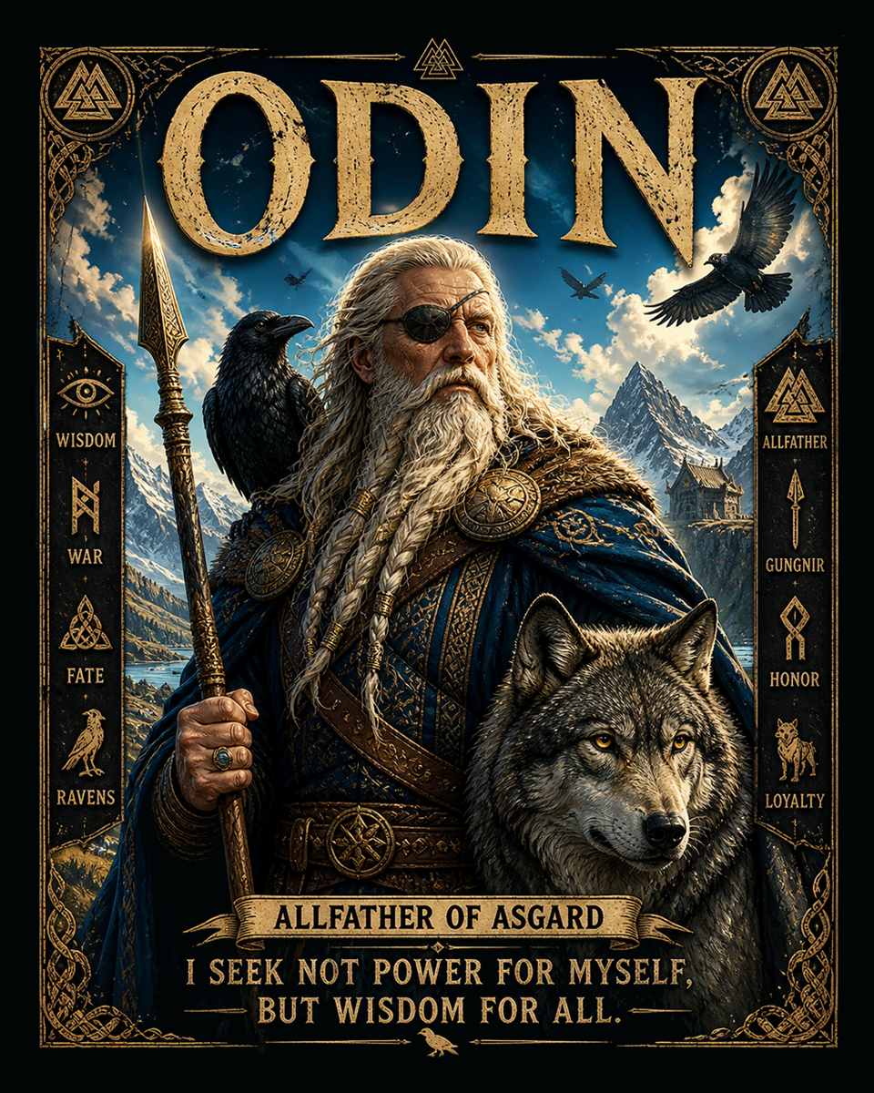 Wisdom for All - Norse Mythology Art Print